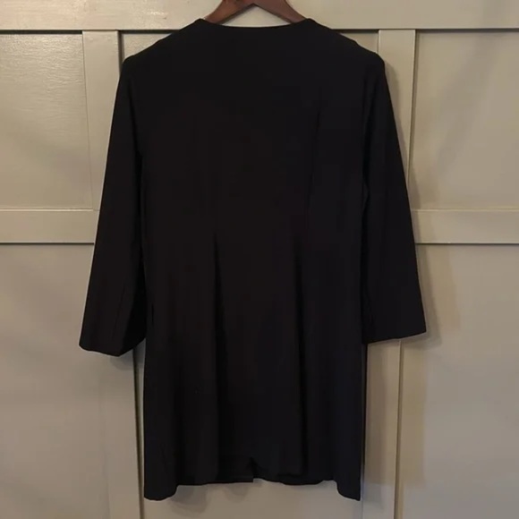 Eileen Fisher Washable Stretch Crepe Jacket Button Front Black Size Small - Picture 6 of 8